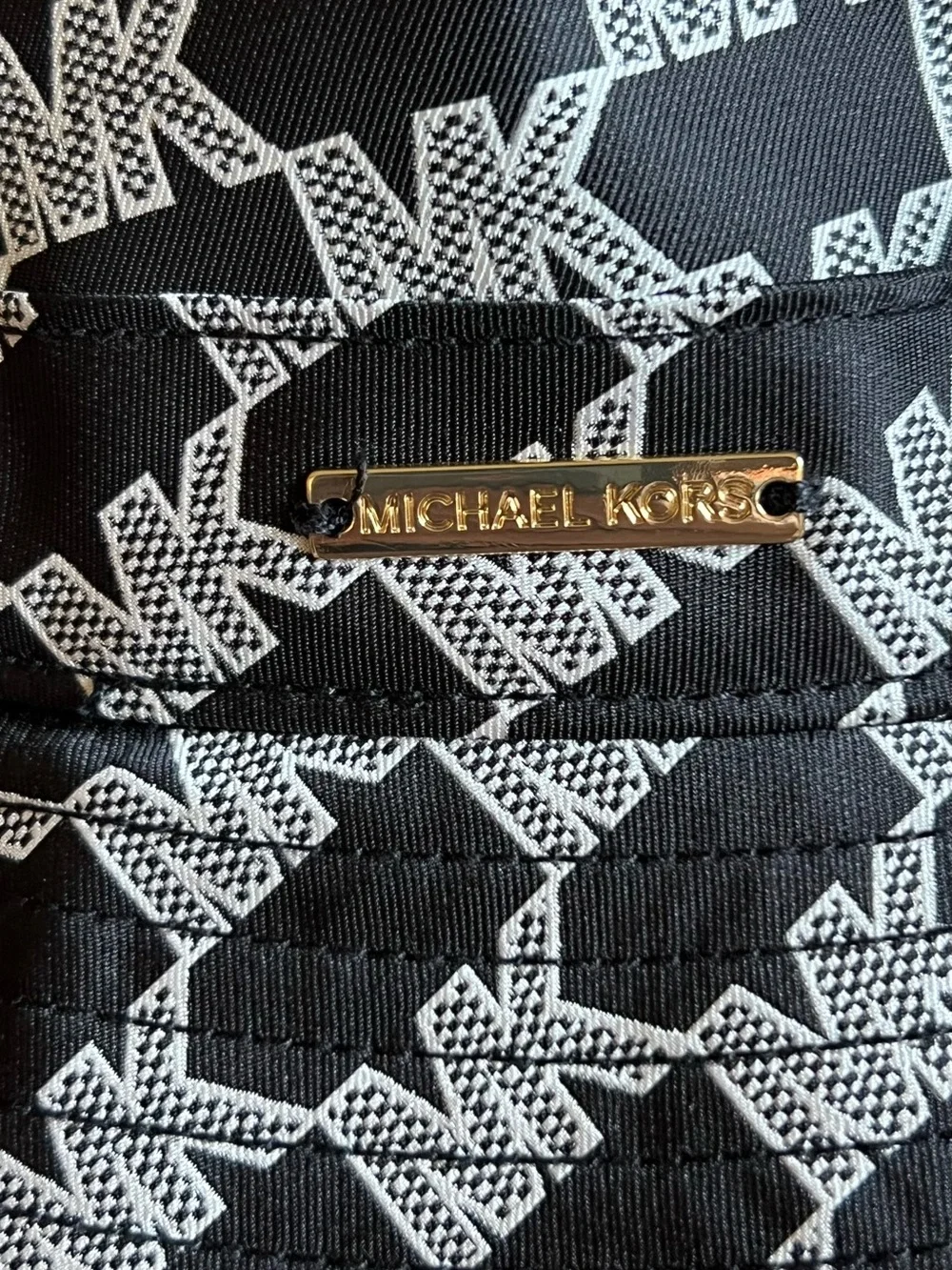 Michael Kors Black and White Logo Bucket Hat